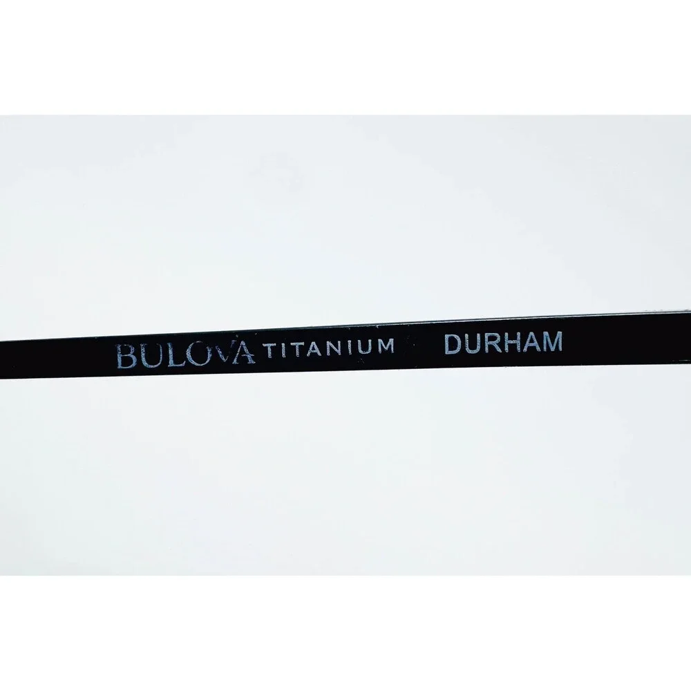 Bulova Eyeglasses Mens Black Titanium Durham Semi Rimless 54-18-140